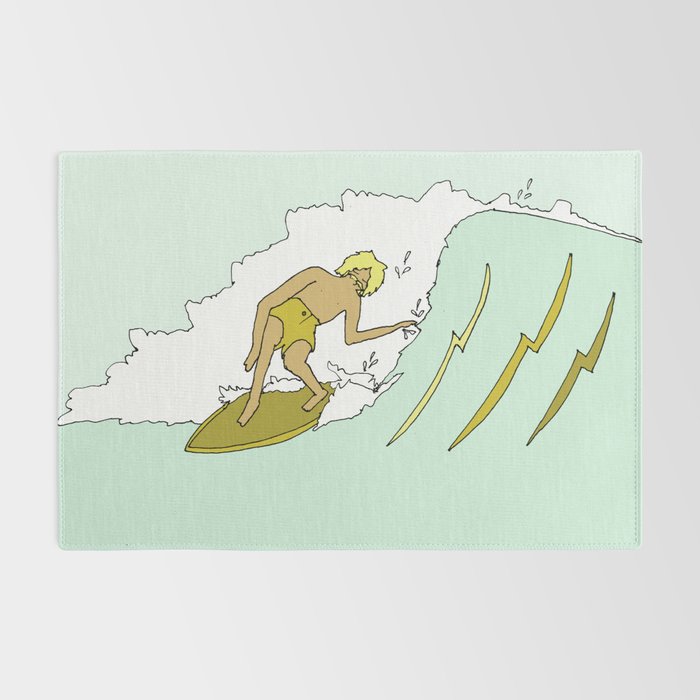 70s outer banks surf // retro surf by surfy birdy Rug Gallery Image 2