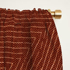 boho triangle stripes - rust Window Curtain Gallery Image 2