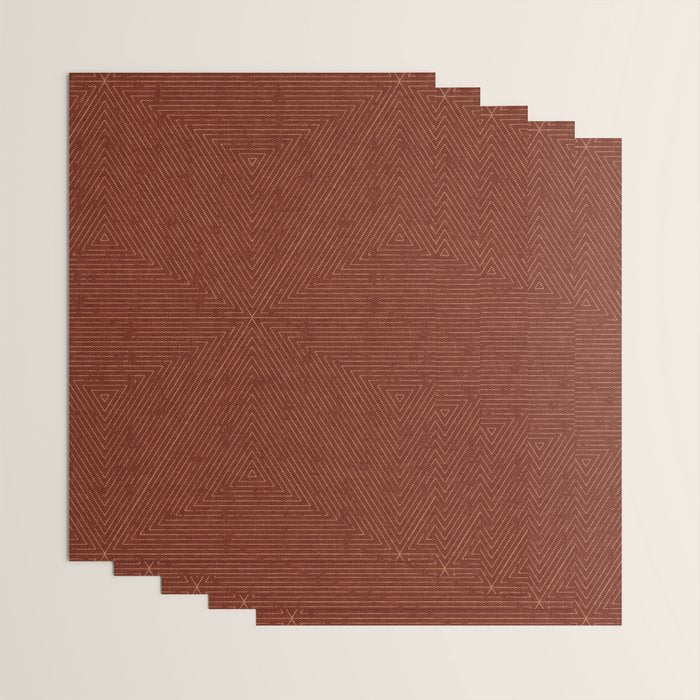 boho triangle stripes - rust Wrapping Paper Gallery Image 3