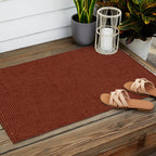 boho triangle stripes - rust Outdoor Rug Gallery Image 2