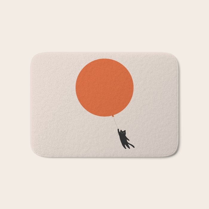 Cat Landscape 182: Sun Balloon Bath Mat Gallery Image 1