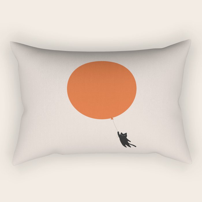Cat Landscape 182: Sun Balloon Rectangular Pillow Gallery Image 2