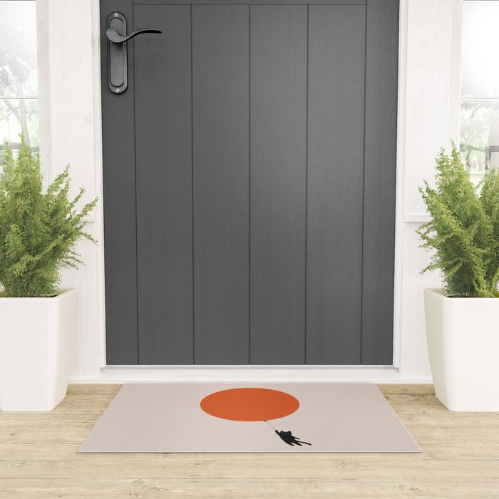Cat Landscape 182: Sun Balloon Welcome Mat Gallery Image 3