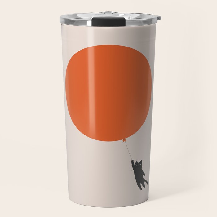 Cat Landscape 182: Sun Balloon Travel Mug Gallery Image 1