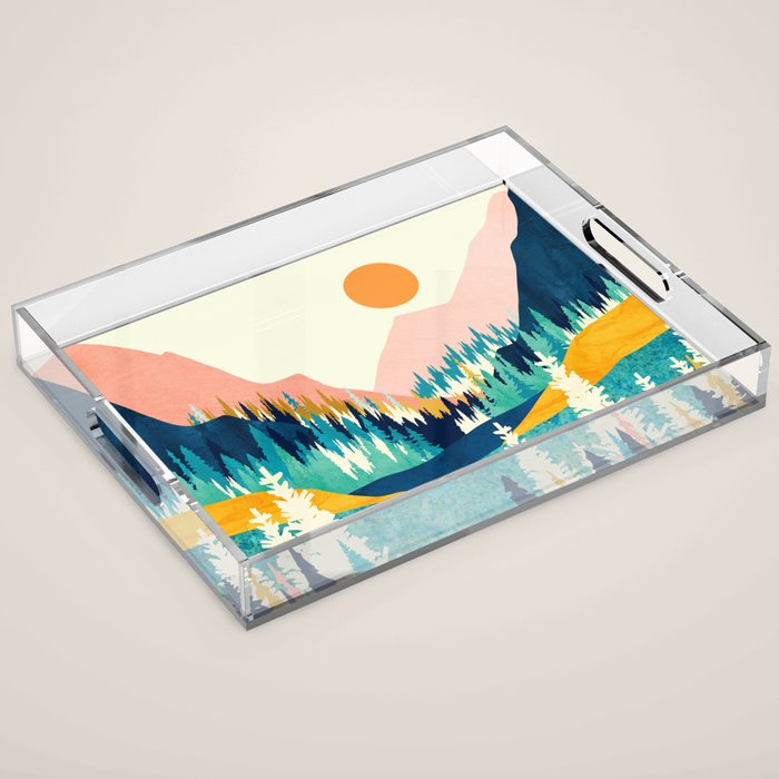 Summer Valley Vista Acrylic Tray Gallery Image 1