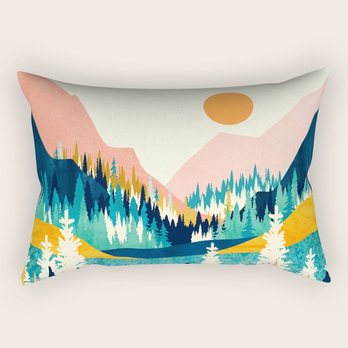 Summer Valley Vista Rectangular Pillow Gallery Image 1