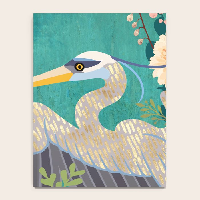 Bohemian Floral Heron Notebook Gallery Image 4