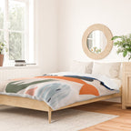 Sea Life Abstract Coral Seashells and Fishses Ocean Coastal  Art Painting  Duvet Cover Gallery Image 2