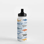Shark Species Identification Chart Water Bottle Gallery Image 2