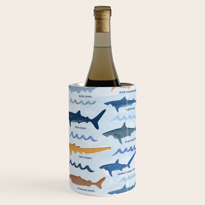 Shark Species Identification Chart Wine Chiller Gallery Image 1
