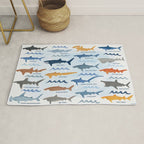 Shark Species Identification Chart Rug Gallery Image 1