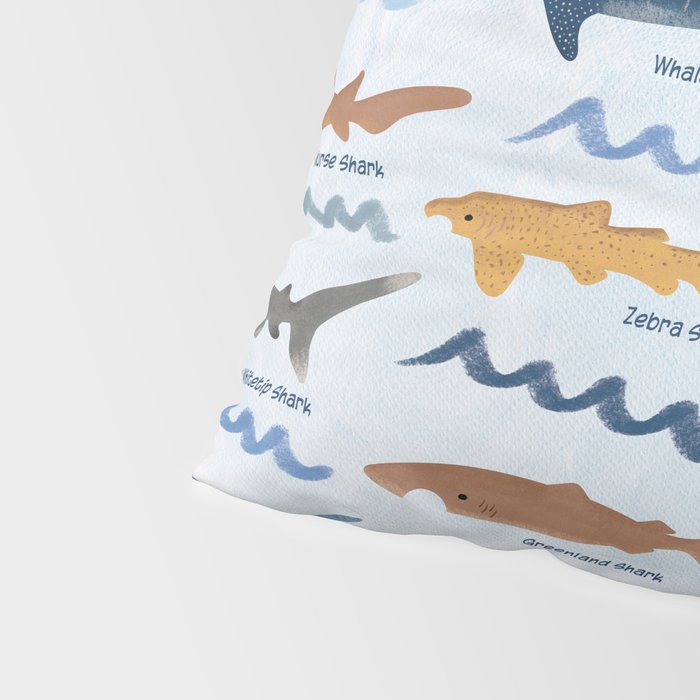 Shark Species Identification Chart Pillow Sham Gallery Image 4