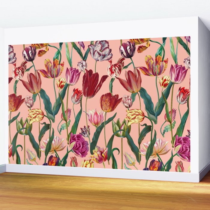 Magic Tulips Pattern VII Wall Mural Gallery Image 2
