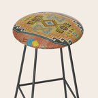 Moroccan Berber Geometric Rug Pattern Stool Gallery Image 2