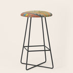 Moroccan Berber Geometric Rug Pattern Stool Gallery Image 1