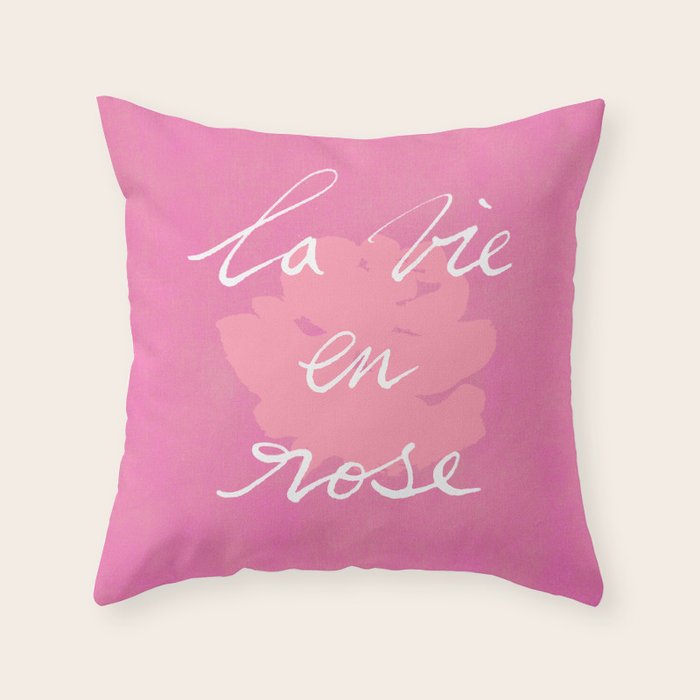 La Vie en Rose Throw Pillow Gallery Image 6