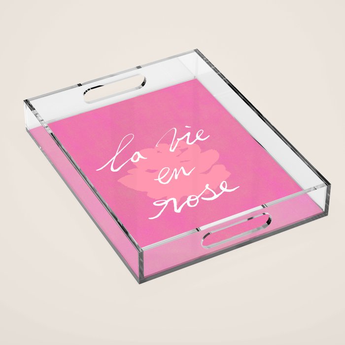 La Vie en Rose Acrylic Tray Gallery Image 1