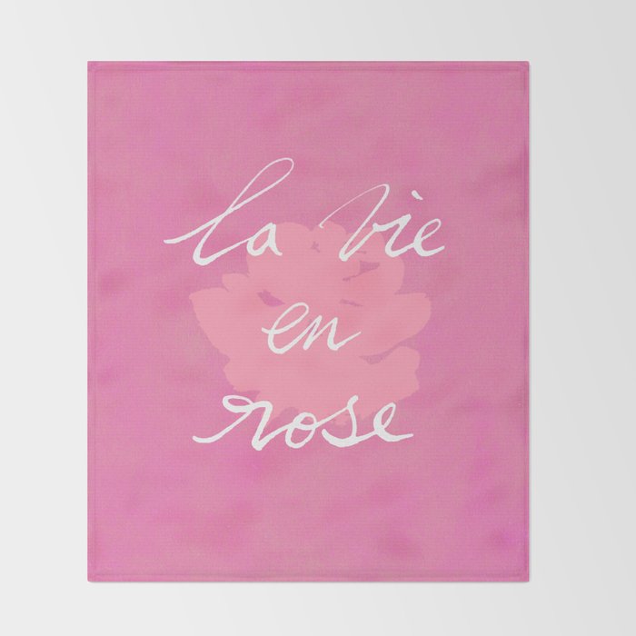 La Vie en Rose Throw Blanket Gallery Image 2