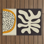 cut out matisse with dots Outdoor Rug Gallery Image 1