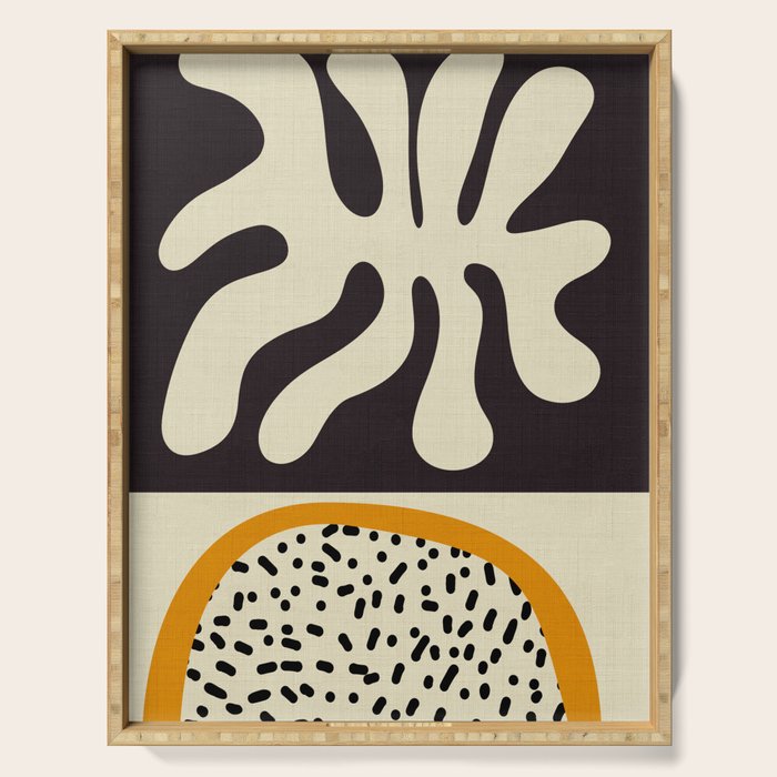 cut out matisse with dots Serving Tray Gallery Image 1