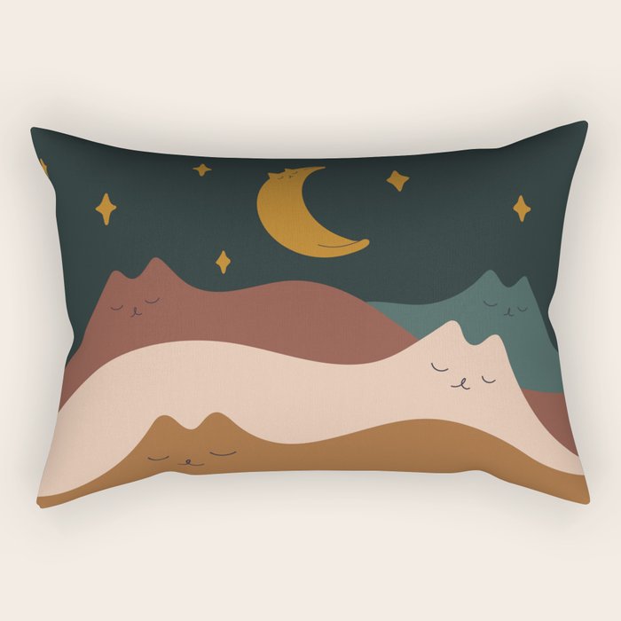Cat Landscape 133 Rectangular Pillow Gallery Image 1