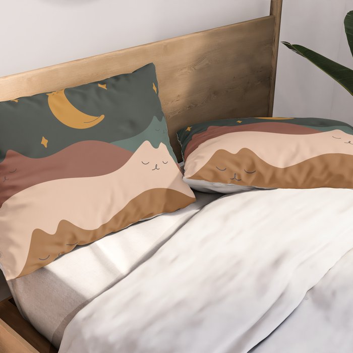 Cat Landscape 133 Pillow Sham Gallery Image 2