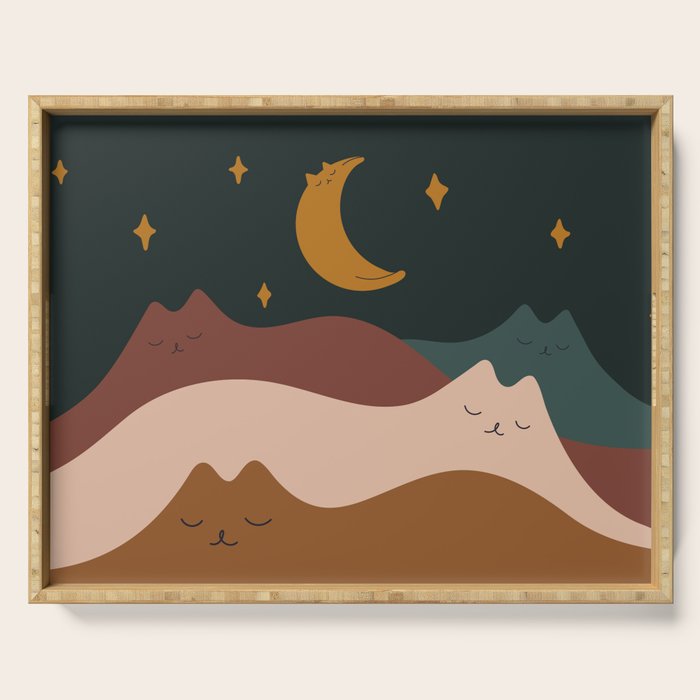 Cat Landscape 133 Serving Tray Gallery Image 1