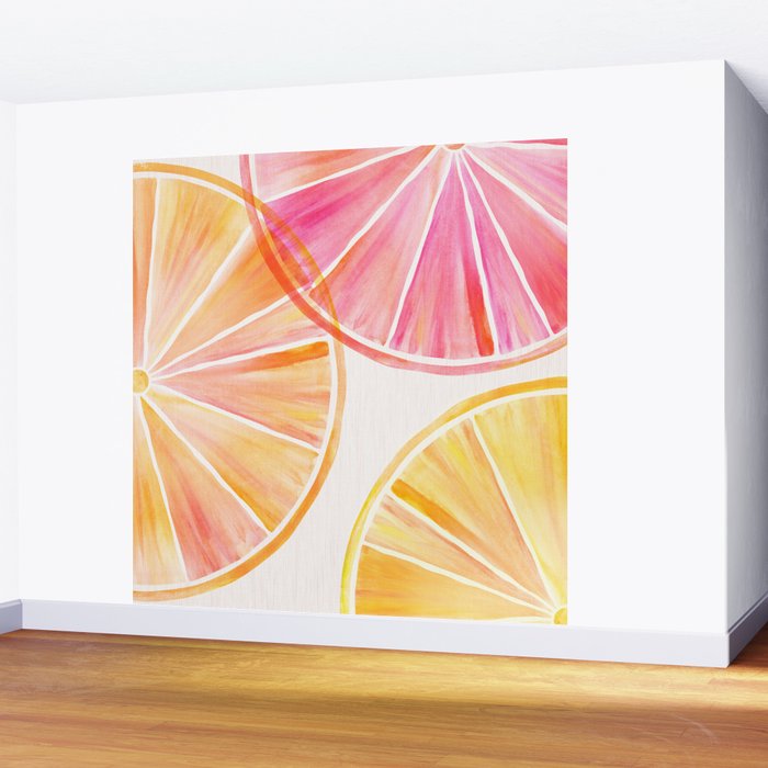 Summer Citrus Party Watercolor Wall Mural Gallery Image 2
