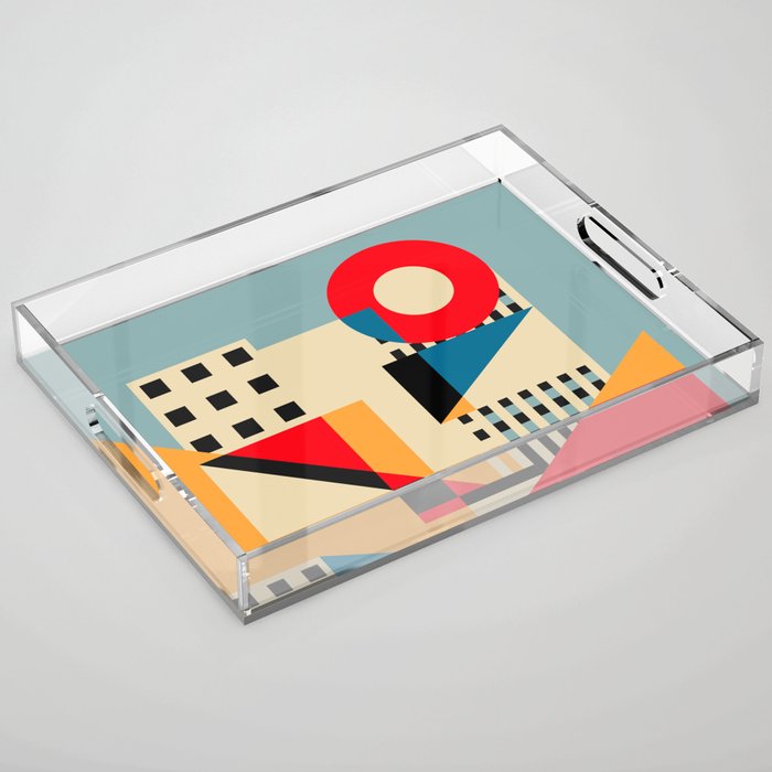 Dream Geometric City Acrylic Tray Gallery Image 1