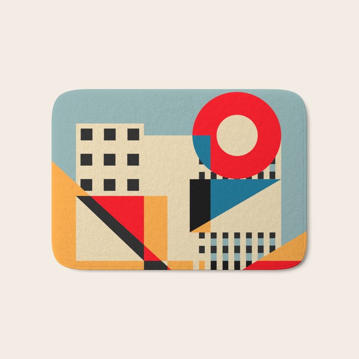 Dream Geometric City Bath Mat Gallery Image 1