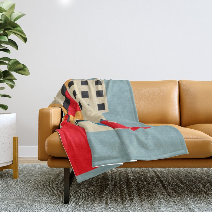 Dream Geometric City Throw Blanket Gallery Image 1