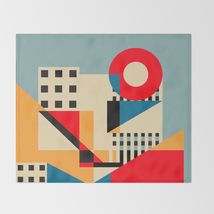 Dream Geometric City Throw Blanket Gallery Image 2