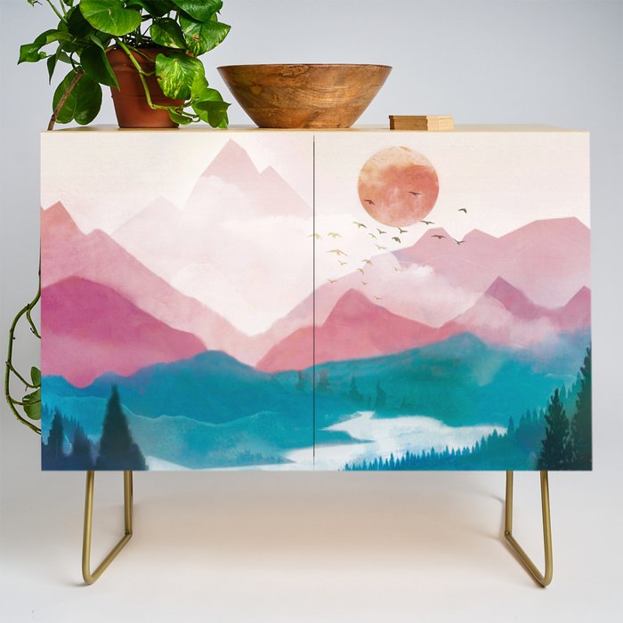 Wilderness Becomes Alive at Night II Credenza Gallery Image 1