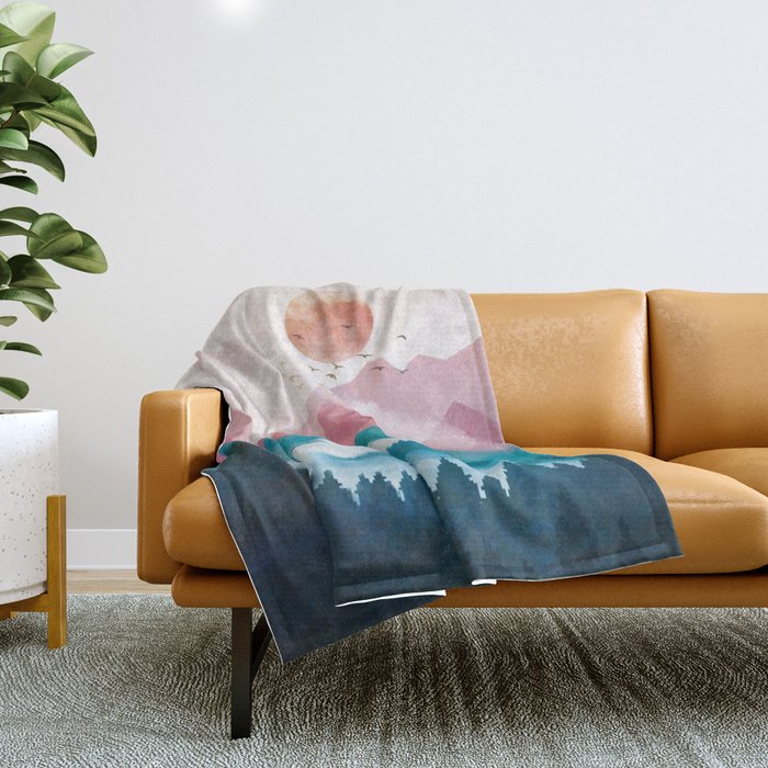 Wilderness Becomes Alive at Night II Throw Blanket Gallery Image 1