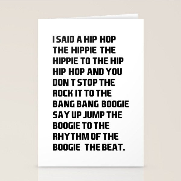 RAPPERS DELIGHT I Said A Hip Hop Stationery Card Gallery Image 2