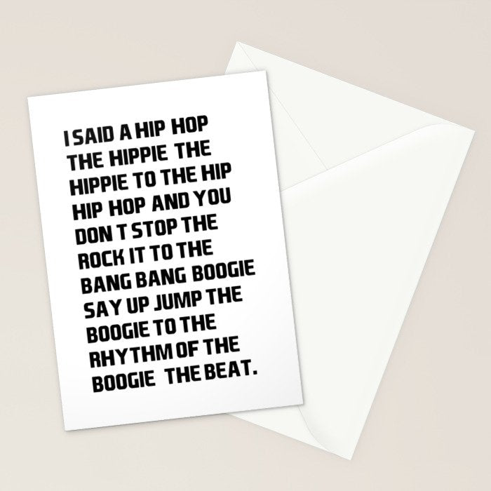 RAPPERS DELIGHT I Said A Hip Hop Stationery Card Gallery Image 2