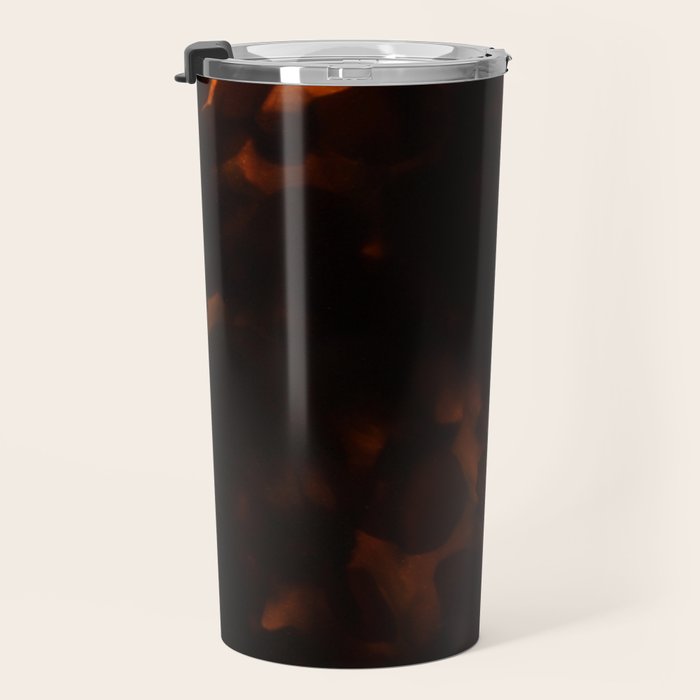 Tortoiseshell Pattern Amber Red Travel Mug Gallery Image 3