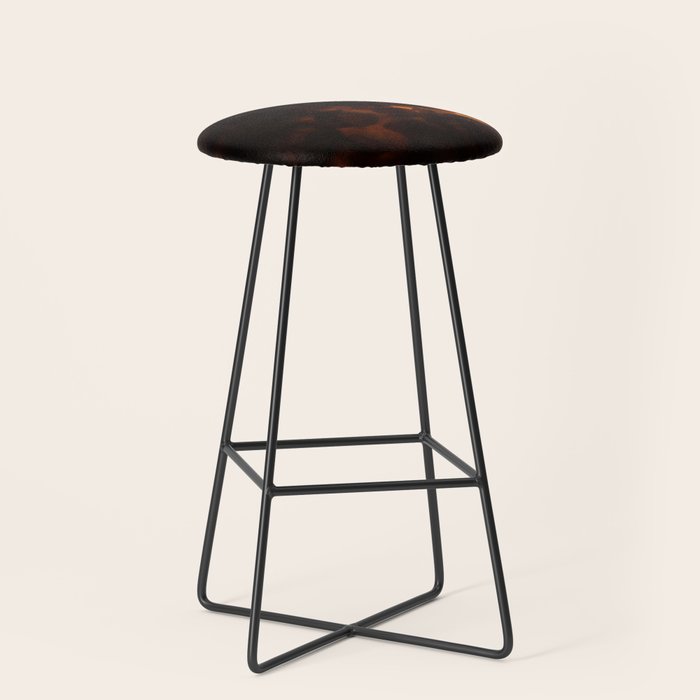 Tortoiseshell Pattern Amber Red Stool Gallery Image 1