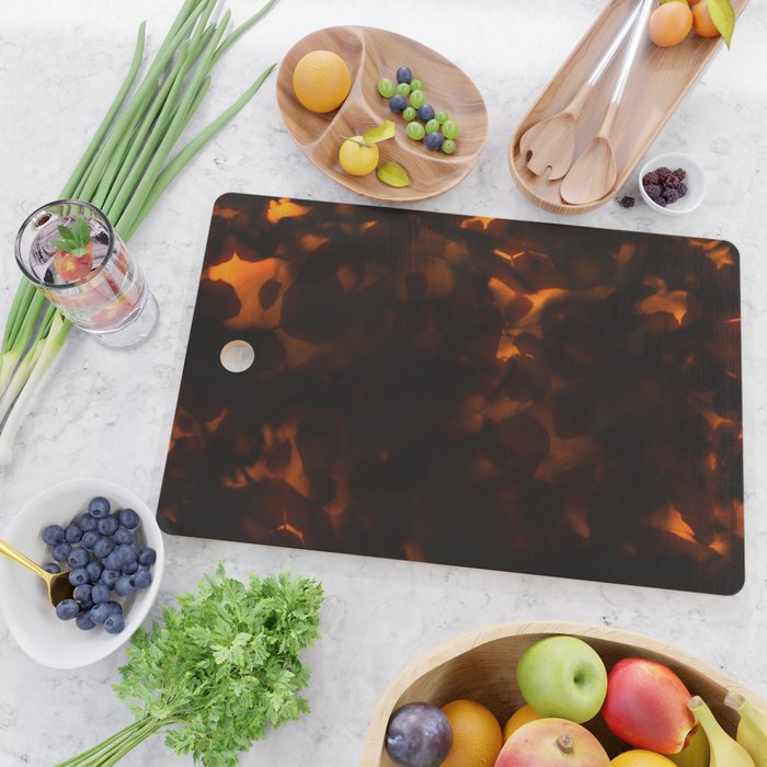 Tortoiseshell Pattern Amber Red Cutting Board Gallery Image 2