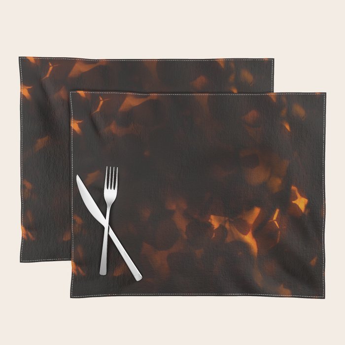 Tortoiseshell Pattern Amber Red Placemat Gallery Image 1