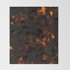Tortoiseshell Pattern Amber Red Throw Blanket Gallery Image 2