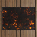 Tortoiseshell Pattern Amber Red Outdoor Rug Gallery Image 1