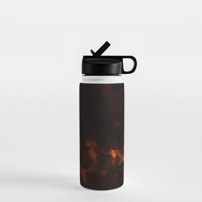 Tortoiseshell Pattern Amber Red Water Bottle Gallery Image 1