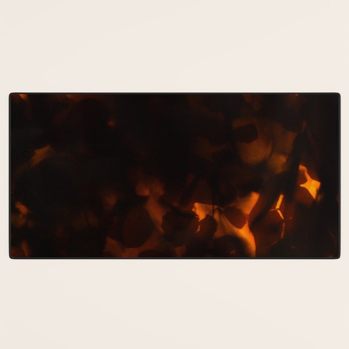 Tortoiseshell Pattern Amber Red Desk Mat Gallery Image 3