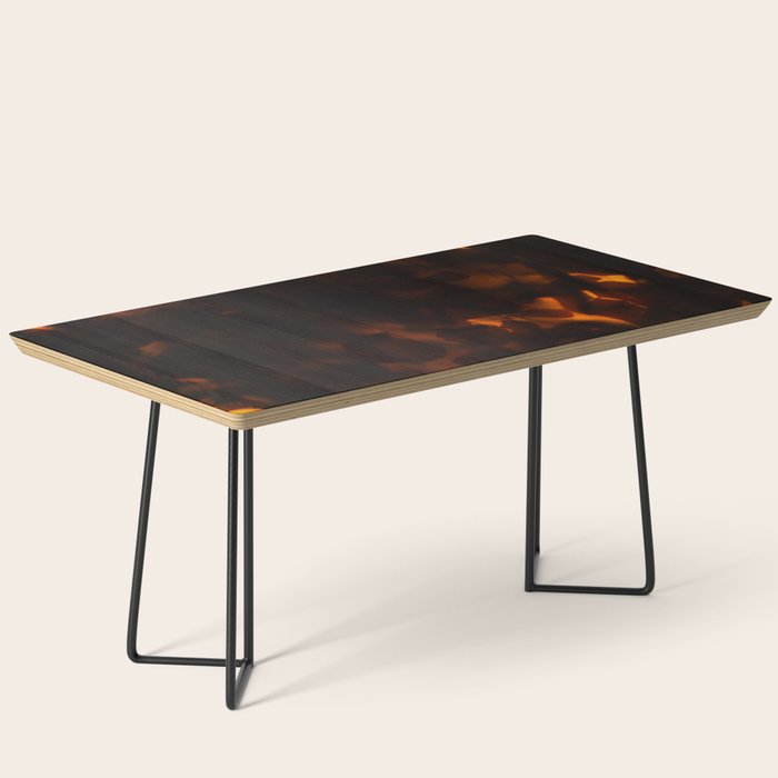 Tortoiseshell Pattern Amber Red Coffee Table Gallery Image 1