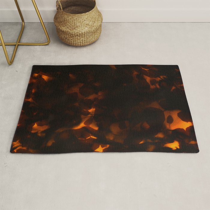 Tortoiseshell Pattern Amber Red Rug Gallery Image 1