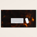 Tortoiseshell Pattern Amber Red Desk Mat Gallery Image 1