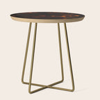 Tortoiseshell Pattern Amber Red Side Table Gallery Image 1