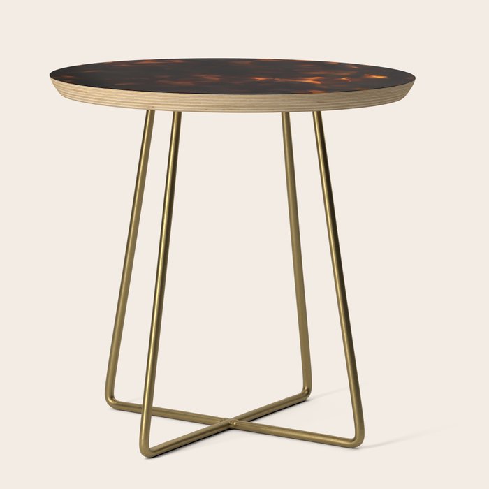 Tortoiseshell Pattern Amber Red Side Table Gallery Image 1