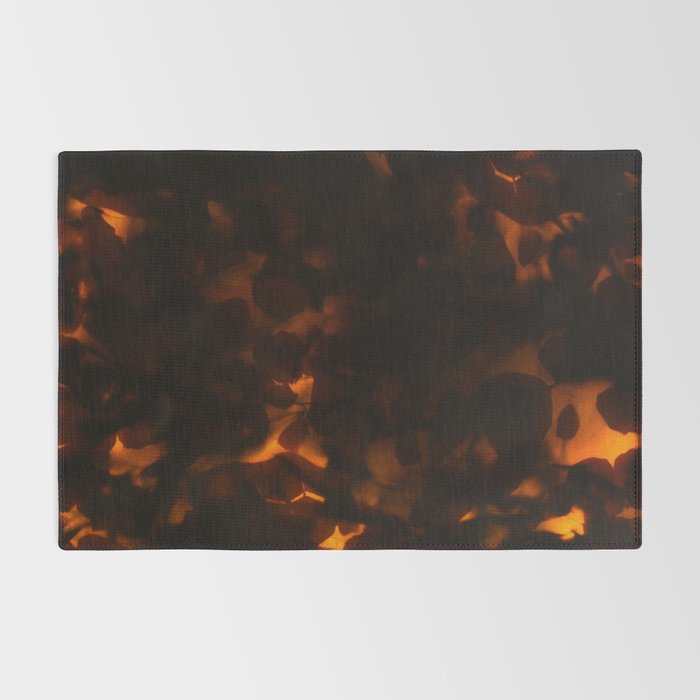 Tortoiseshell Pattern Amber Red Rug Gallery Image 2